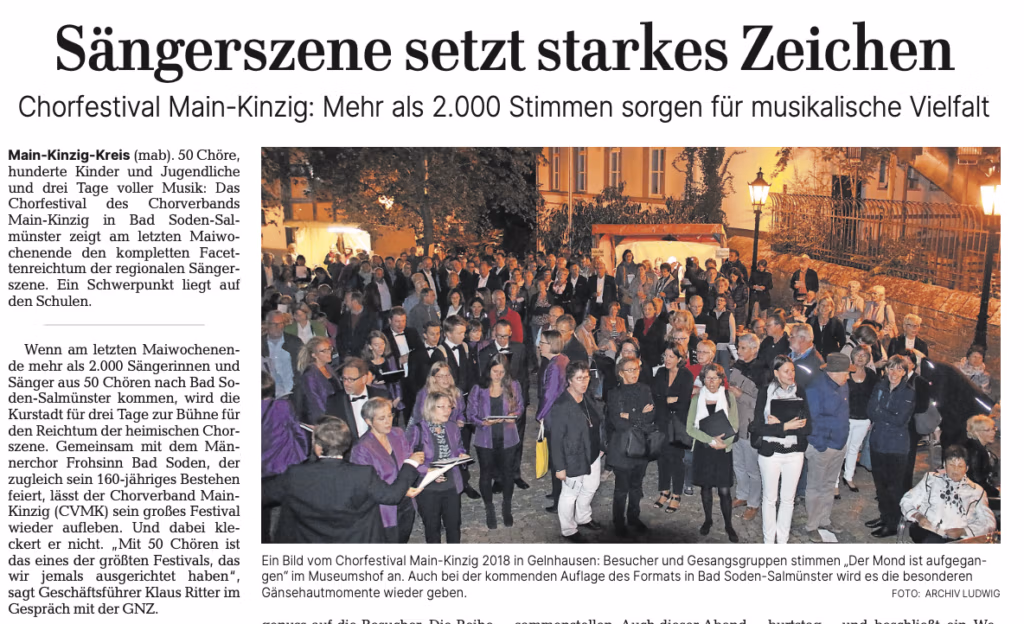 Chorfestival Pressebericht